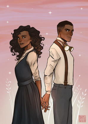 Attie &amp; Tobias ! Illustration for &quot;Ruthless Vows&quot; by author Rebecca Ross | @beccajross